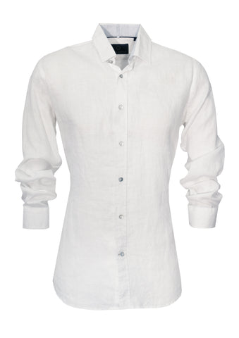 Cutler & Co Blake CS20692 L/S Linen Shirt - 100 White