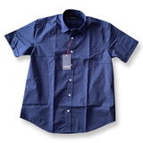 Blue Horizon BH6670 Poly Cotton Print S/S Shirt - Navy