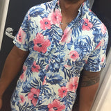 Izod 455W906 Short Sleeve Hawaiian Shirt