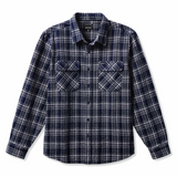 BRIXTON Bowery Heavy Weight LS Flannel - Navy/Grey