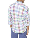 NAUTICA NAW011681BW CLASSIC FIT STRIPE PLAID SPRING SPLICE POPLIN SHIRT