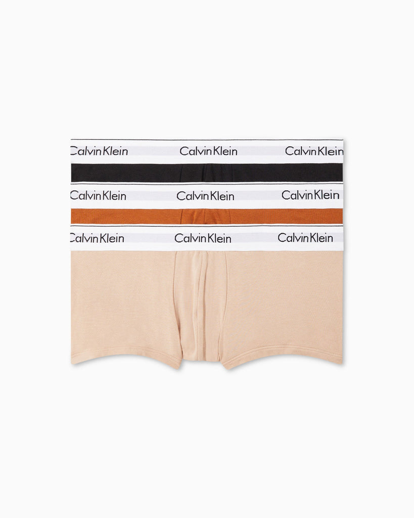 Calvin Klein 3 Pack Modern Cotton Stretch Thongs - Black