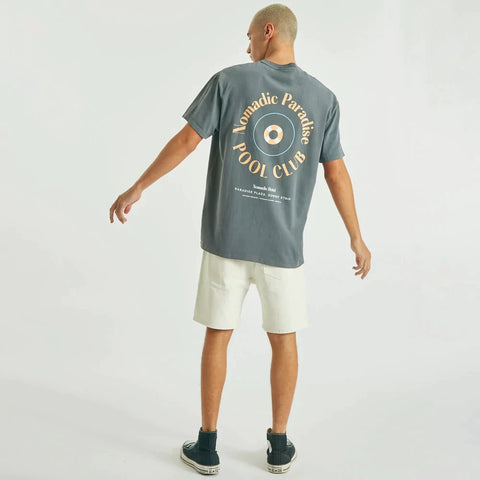 NOMADIC PARADISE CONNECTED RELAXED TEE - Pigment Asphalt