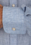 Joe Black Haul Tailored Fit Linen Shirt - Blue