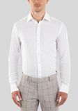 Joe Black Haul Tailored Fit Linen Shirt - White
