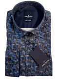 Daniel Hechter Vogue Long Sleeve Dress Shirt - Navy/Blue/Burg