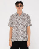 RUSTY Batik Short Sleeve Shirt - Oat