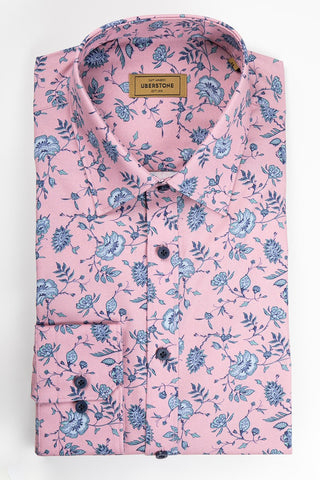 Uberstone Kemba FUL581 Skinny Fit Shirt - Pink