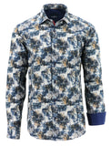 Daniel Hechter Vogue Long Sleeve Dress Shirt - Navy/Taupe