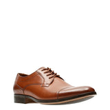 Clarks Conwell Cap Leather Shoe - Tan