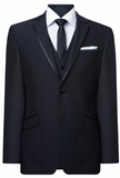 FERRARI FORMALWEAR CANNES BLACK DINNER HIRE SUIT