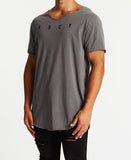Kiss Chacey Nemesis Raw V-Neck Tee - Pigment Charcoal