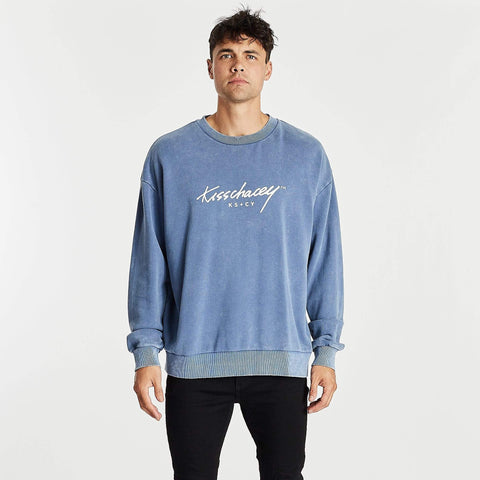 KISS CHACEY Solo Relaxed Jumper - Acid Blue