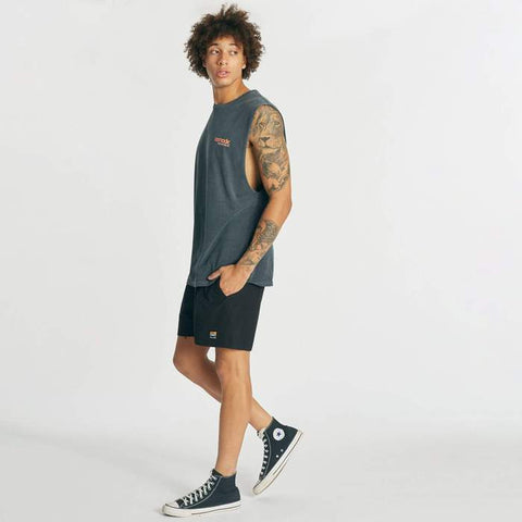 Nomadic Paradise Wipe Out Muscle Tee - Pigment Asphalt